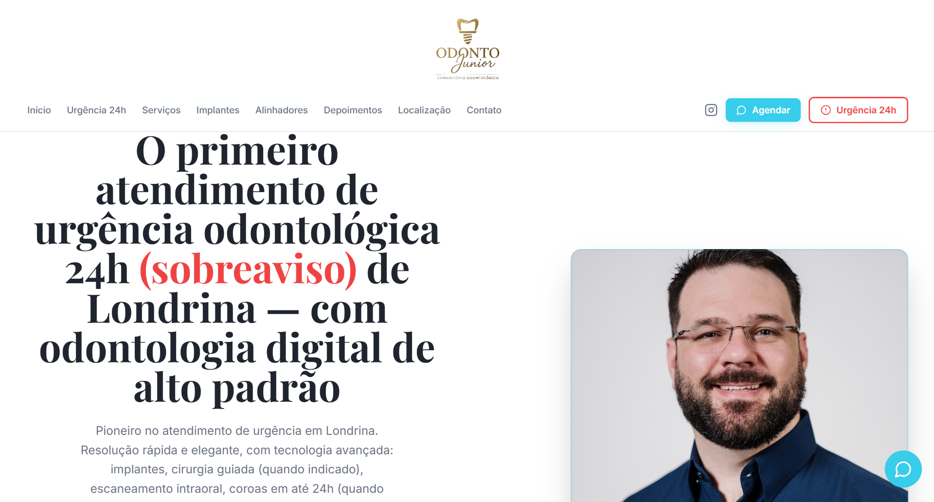 Site Dentista 24h em Londrina